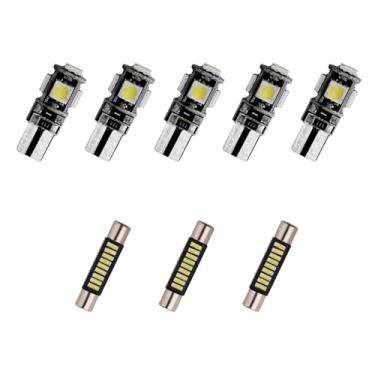 Imagem de 8X-SPEED 8 peças lâmpada LED interior chip 5050 para Chevrolet Colorado MK2 2015–presente caixa de luvas de leitura concluída porta-malas espelho viseira solar luz