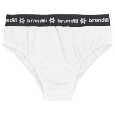 Imagem de Cueca Infantil Menino De Cotton Brandili Branco