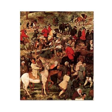 Imagem de Impressão em tela clássica arte de parede, Cristo carregando a cruz (detalhe), reprodução de pinturas a óleo abstratas famosas imagem emoldurada para decoração de casa 20x25 cm sem moldura