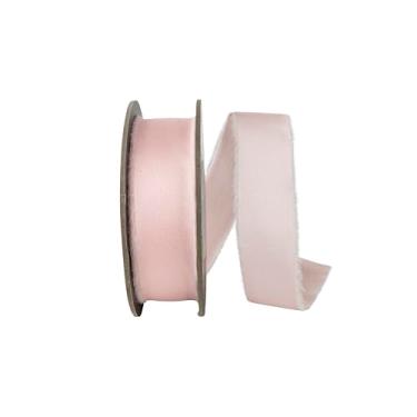 Imagem de Reliant Ribbon Fita de toque de seda com borda desgastada, rosa claro