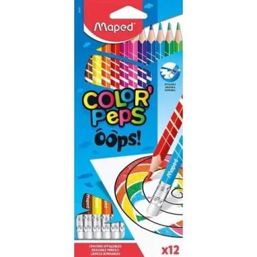 Imagem de Lápis de Cor 12 Cores Que Pinta e Apaga Color Peps Oops Apagável Maped