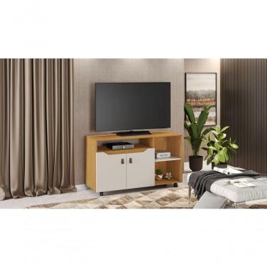 Imagem de Rack Para Tv Até 49' Com 2 Portas Seleto - Jcm Movelaria Cinamomo-off White