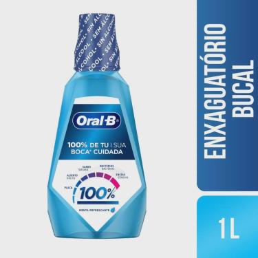 Imagem de Enxaguante bucal oral-b 100% de sua boca cuidada 1L