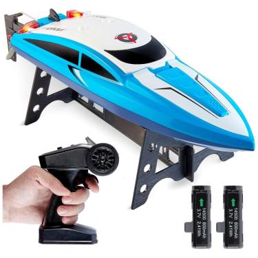 Imagem de Velocity H102 Barco de Controle Remoto para Adultos até 25km por hora, Recarregável, FORCE1 1012BLSIN21.20v2, Azul