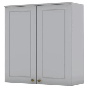 Imagem de Armario Aereo 2 Portas MDF 80 cm Americana C356 Cinza Henn, Cinza