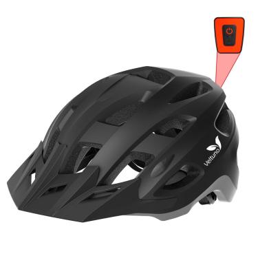 Imagem de Capacete de bicicleta Veltuno Lightweight com luz LED para adultos preto