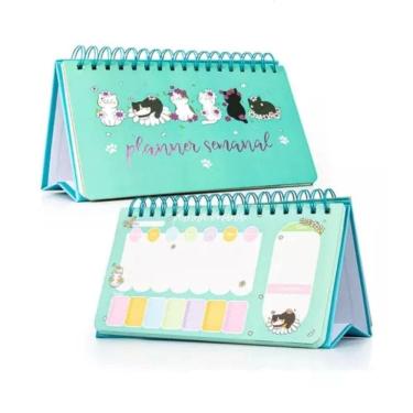 Imagem de Agenda Planner Semanal Gatinhos 52 Páginas Capa 2- Quanhe