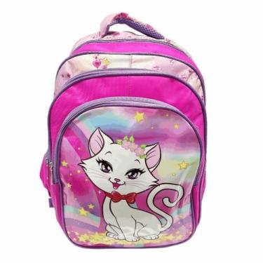 Imagem de Mochila Escolar Feminina com Estampa de Dezenhos Grande Capacidade 720