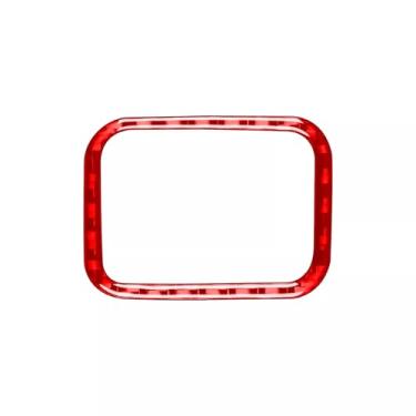 Imagem de Acabamento do interruptor de freio de estacionamento eletrônico de fibra de carbono adequado para Benz W254 GLC 2023-2024 - vermelho