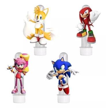 Imagem de 20 Tubetes 3d Personalizado Lembrancinha Sonic - Barbara Utilidades
