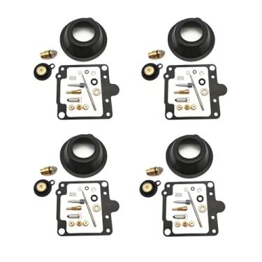 Imagem de Kit de reparo de carburador válvula de agulha de diafragma a vácuo válvula de corte de ar para Yamaha XS400 Special XS400S XS 400S 400 S (4 conjuntos)