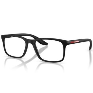 Imagem de Óculos de Grau Prada Linea Rossa Preto Fosco PS08RV 1BO1O1-54-Masculino