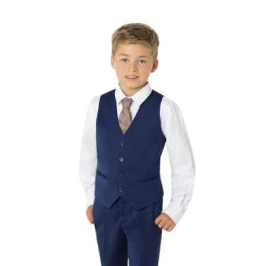 Imagem de Colete Social Slim Infantil Diversas Cores - Yunity, Azul marinho, 12