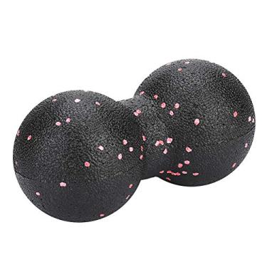 Imagem de EPP Yoga Foam Roller Massage Ball Set High Density Ergonomic Soft Muscle Stress Relief Tool para Yoga Reabilitação Estabilidade Exercício Preto Camuflagem Cor Vários tamanhos (Bola dupla de 16x 8cm)