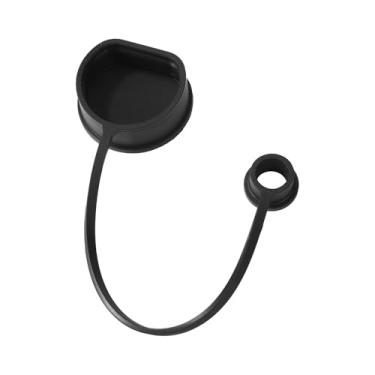 Imagem de BOXOB Tampa da porta tomada carregador de carro, tampa protetora impermeável para carregador de parede silicone substituição para porta carregamento de veículo EV compatível com Tesla (preto)