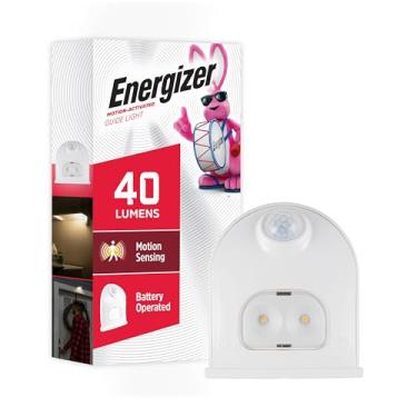 Imagem de Energizer Luz de segurança LED ativada por movimento, operada por bateria, 40 lúmens, sem fio, interior/externo, luz sobre a porta, 1 pacote, branca, ideal para varanda, entrada, armário, pátio e