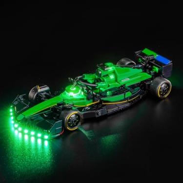 Imagem de LocoLee Kit de luz compatível com Lego 77245 Aston Martin Aramco F1 AMR24 carro de corrida - sem apenas modelo de luz, acessórios de iluminação LED compatíveis com Lego Aston Martin Saudi Aramco F1