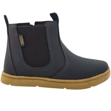 Imagem de Botina Infantil Menino Casual Dia a Dia Escola Passeio Calce Fácil com Zíper Klin 117.190