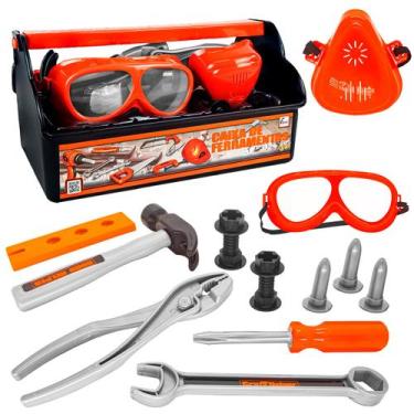 Imagem de Ferramentas De Brinquedo Kit Engenheiro Maleta Com 16 Acessórios Para 