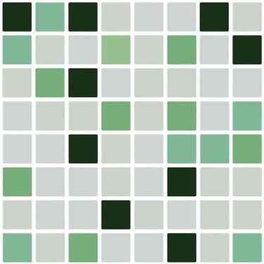 Imagem de Papel Parede Pastilha Verde E Cinza Adesivo Cozinha Banheiro