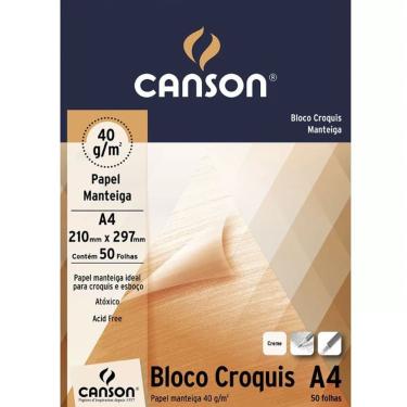 Imagem de Bloco A4 40g Croquis 50 Folhas - Canson