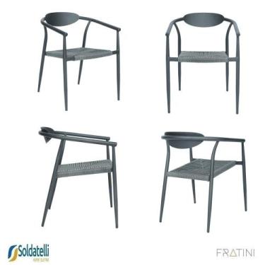 Imagem de Kit 4 Cadeiras Outdoor Isla em Alumínio Assento com Trama de Corda Náu