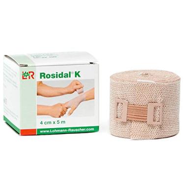 Imagem de Lohmann & Rauscher Bandagem De Compressão Curta Rosidal K, Para Uso No Tratamento Linfedema Agudo E Crônico, Edema Insuficiência Venosa, 4 Cm X 5,5 Jardas (1,57 Pol. Jardas), 1 Rolo
