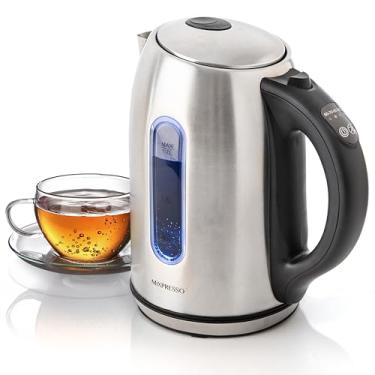 Imagem de Mixpresso Chaleira Elétrica De Aço Inoxidável, Sem Fio, 1,7 L, Controle Temperatura, 1500 W Com Janela Visualização, Mantém Aquecido Por 2 Horas, Desligamento Automático Da Caldeira, Sistema Fervura