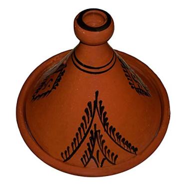 Imagem de Treasures Of Morocco Tagine De Culinária Marroquina Artesanal, Glaceada, Média, 25 Cm, Formato Pirâmide Tradicional