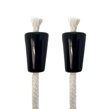 Imagem de Oenophilia Pavios Para Garrafas Oeno Afterglow, Suporte De Vidro Pavio, Uso Com Óleo Lamparina, Conjunto 2 (Preto)