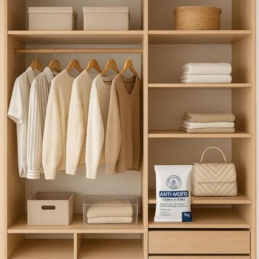 Imagem de Kit 3 Antimofo 1kg Cloreto de Cálcio Absorve Umidade - QUIMIVIDA