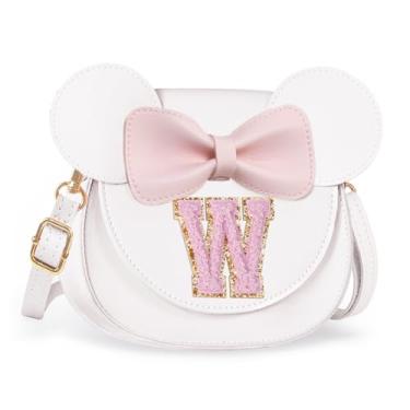 Imagem de Aganmi Linda bolsa tiracolo para meninas 2, 3, 4, 5, 6, 7, 8 anos, presente de aniversário, carteira infantil, Creme, 7.1*6.7*3.1in (18*17*8cm)