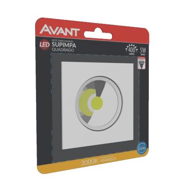 Imagem de Led Spot Supimpa Quadrada 5W Avant Bivolt Amarela