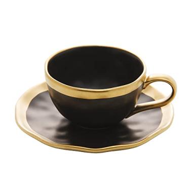 Imagem de WOLFF - Xícara de Café De Porcelana Dubai Preto E Dourado 90ml