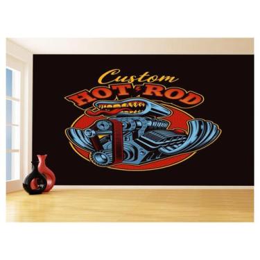 Imagem de Papel De Parede 3D Carro Antigo Hot Rod Cultura 3,5M Cxr112 - Você Dec