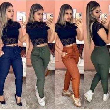 Imagem de calça feminina jogger bengaline mulher - filo modas, Bordô, M