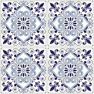 Imagem de Papel De Parede Adesivo Lavável Cook Azulejo Ladrilhos 12m