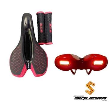 Imagem de Selim mtb c/ vista e manopla -gts vermelho