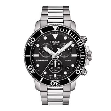 Imagem de Tissot Relógio masculino Seastar 660/1000 aço inoxidável casual cinza, Cinza, Cronógrafo