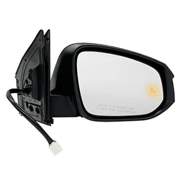 Imagem de APA substituição para espelho retrovisor externo 2015-2018 RAV4 com luz de seta BSD Tampa brilhante aquecida do passageiro lado direito TO1321343 879100R180
