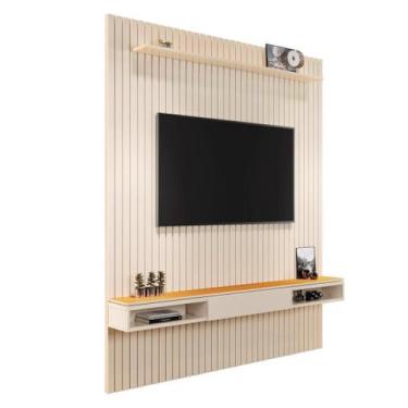 Imagem de Home Suspenso AR Ripado 1.84m Para TV 75'' Polegadas Cor Off White / C