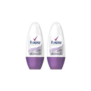 Imagem de Kit 2 Desodorante Antitranspirante Rexona Active Emotion Women Roll-on