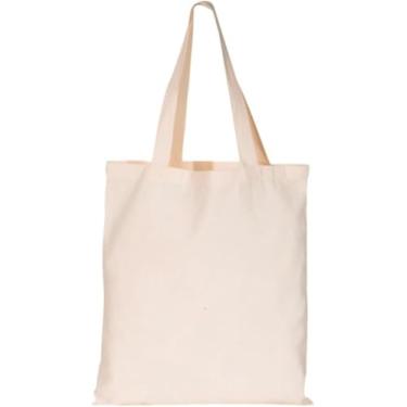 Imagem de Sacola de Algodão Cru Bolsa Ecológica Eco bag 32x38cm Bege (4 Unidades)