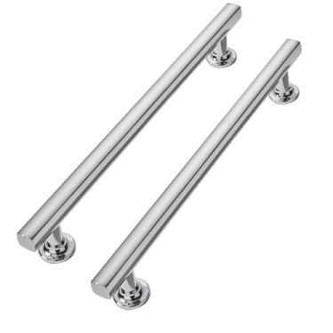 Imagem de CABDM 152 mm (6 pol.) Pacote com 2 alças de liga de zinco cromadas polidas, puxador de armário simples moderno, puxador de guarda-roupa, penteadeira, puxador para móveis