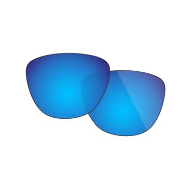 Imagem de Fiskr Lentes polarizadas de substituição compatíveis com óculos de sol Oakley Frogskins XS OJ9006 53 mm, resistente a impactos e ajuste perfeito, Azul gelo, Tamanho �nico