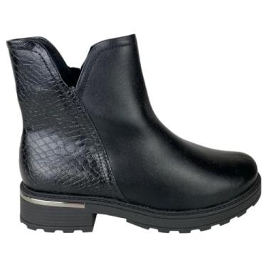 Imagem de Bota Coturno Feminina Cano Curto Piccadilly Ortopedica (Preto, BR, Adulto, Numérico, 36)
