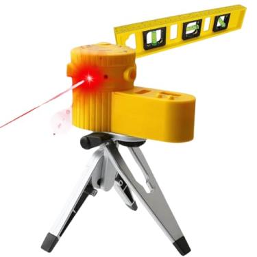 Imagem de Nível Laser + Manual 3 Bolhas Nivelador Suporte Tripé Esquadro Prumo Profissional Multifuncional