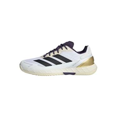 Imagem de adidas Tênis masculino Defiant Speed 2, Branco/preto/aurora ameixa, 38