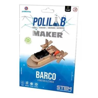 Imagem de Brinquedo De Montar Científico Polilab Linha Maker Polibrinq, Barco