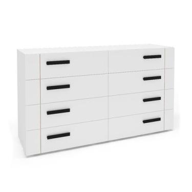 Imagem de Cômoda Lisboa 8 Gavetas Branca - Modern, Branco